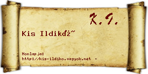 Kis Ildikó névjegykártya