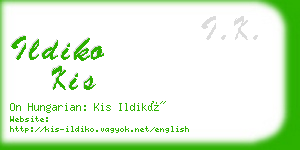 ildiko kis business card